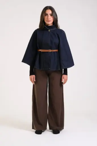 [10001879] Navy Pancho T2 (S0925)